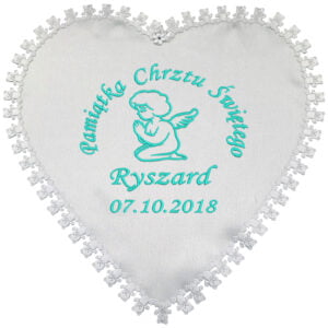Szatka do Chrztu - klęczący aniołek