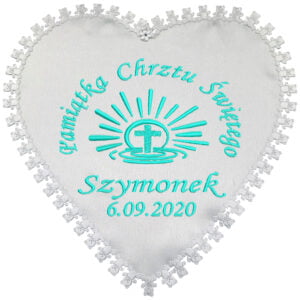 Szatka do Chrztu Świętego haftowana - Krzyż z Wodą