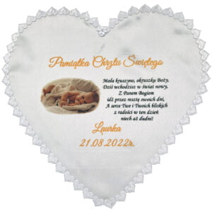 szatka do chrztu dla dziewczynki ze zdjęciem